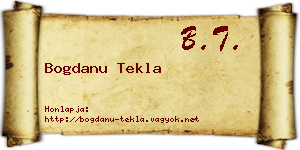 Bogdanu Tekla névjegykártya